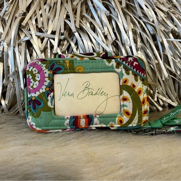 VERA BRADLEY Tutti Frutti 2013 Smartphone Wristlet Green Pink Lippies Case - Picture 5 of 10